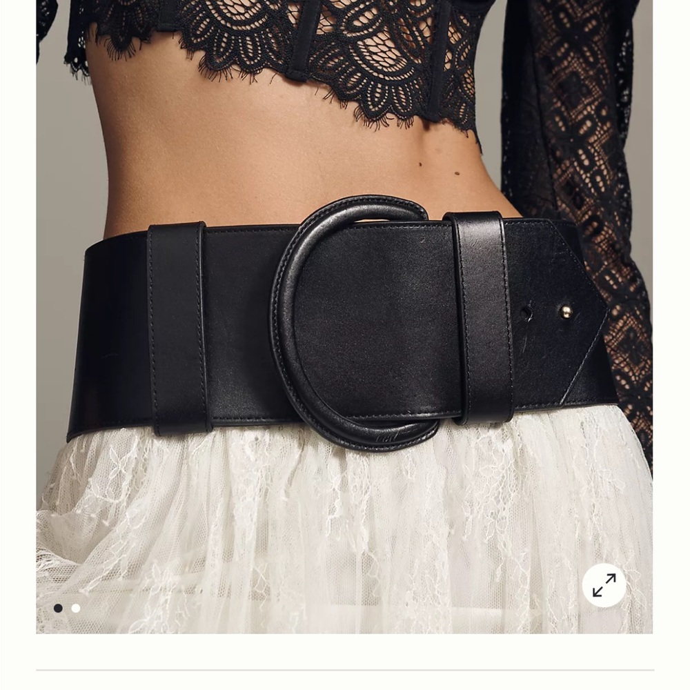 Anthropology Round Buckle Thick Waist Belt